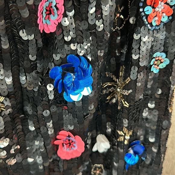 MAC DUGGAL
Black Floral Sequined Strapless Column dress size 8 NWT - Picture 11 of 13